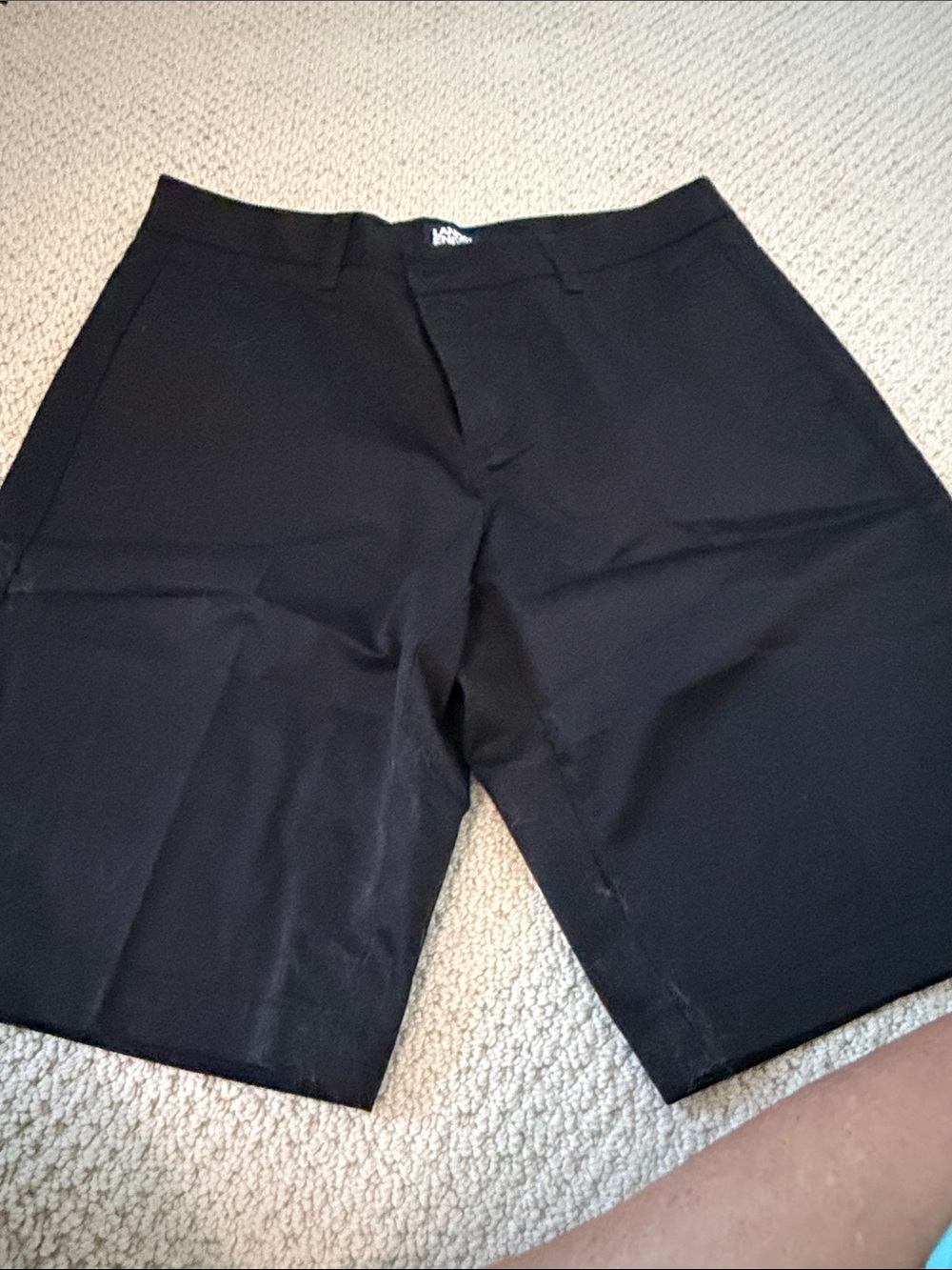 Lands' End Women’s Black Flat-Front Shorts